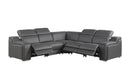 1116 - Power Reclining Italian Leather Sectional