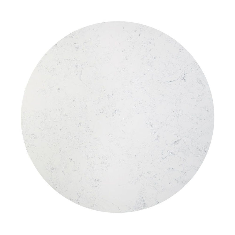 Jaramillo - Round Dining Table With Engineered Marble Top - Engineered Marble Top & Black
