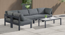 Nizuc - Outdoor Patio 5 Piece Modular Sectional With Gray Frame