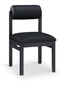 Roundhill - Faux Leather Dining Chair (Set of 2) - Black Frame