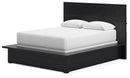 Londer - Queen Panel Bed - Black