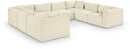 Shaggy - 8 Piece Modular U-Shaped Sectional