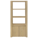 Laurelton - 3-Shelf Media Tower Tall Pier Cabinet - Light Oak