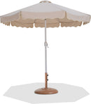 Amalfi - Patio Umbrella - Light Brown Base / White Pole