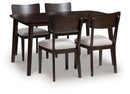 Mallenette - Dining Room Table Set (Set of 5) - Merlot