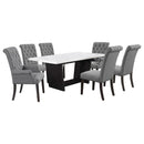 Sherry - Rectangular Marble Top Dining Table Set