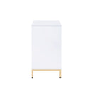 Ottey - Cabinet - White High Gloss & Gold
