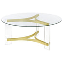 Janessa - Round Glass Top Acrylic Leg Table