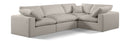 Comfy - 4 Piece Linen Fabric Modular Sectional