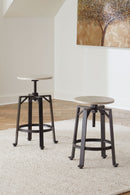 Karisslyn - Swivel Stool (Set of 2) - Whitewash / Black