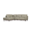 Tampa - 33" Sectional Sofa - Airy Green Leather