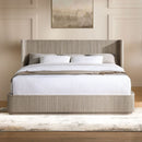 Leanna - Eastern King Bed - Light Oak