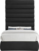 Adam - Boucle Fabric Bed With 89" Headboard