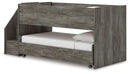 Frandern - Twin Over Twin Loft Bed - Gray