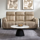 Elison - Motion Sofa - Dark Beige Polish Microfiber