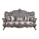 Elozzol - Sofa With 5 Pillows - Fabric & Antique Bronze