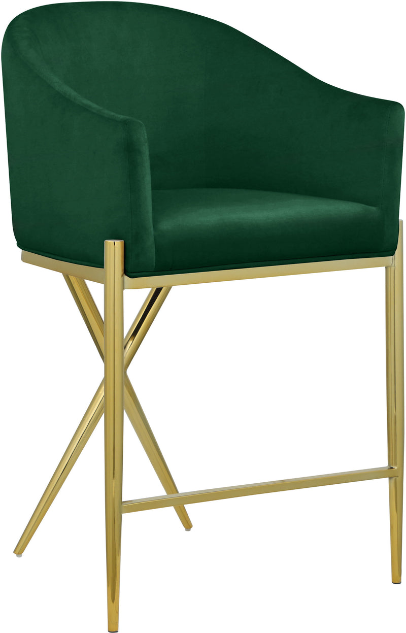 Xavier - Counter Stool with Gold Legs