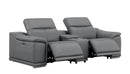 2679 - Power Reclining Sofa, Console Loveseat & Chair Set In Genuine Leather (6 Recliners)