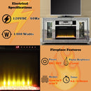 Noralie - 35" TV Stand With Fireplace & LED - Mirrored & Faux Diamonds