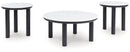 Xandrum - Occasional Table Set (Set of 3) - Black / White