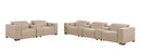 1208 - Modular Leather Sofa Loveseat With 6 Recliners And Power Headrests