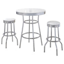 Retro - 3 Pieces Round 1950s Bistro Pub Bar Table Set