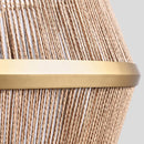 Wendy - Rattan Round Chandelier - Natural / Gold