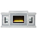 Noralie - 81" Fireplace With LED - Mirrored & Faux Diamonds