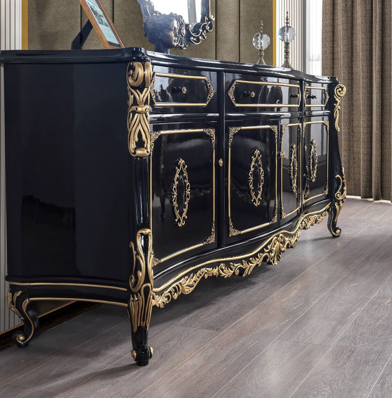 Betria - Console Cabinet - Gold & Black