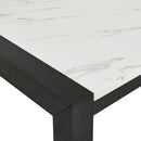 Jules - Faux Marble Dining Table - Charcoal / White