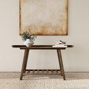Ornelas - Console Table With Slatted Shelf - Mango Brown
