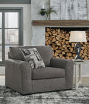 Gardiner - 2 Pc. - Chair And A Half, Ottoman - Pewter