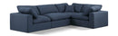 Comfy - 4 Piece Linen Fabric Modular Sectional