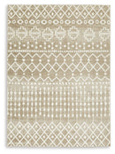 Bunchly - 5' x 7' Rug - Tan / Brown / Cream
