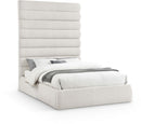 Adam - Linen Fabric Bed With 89" Headboard