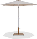 Fiji - Aluminum Patio Umbrella With Square Teak And White Base