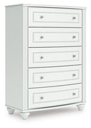 Kozlani - Five Drawer Chest - White