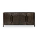Colson - Mango Wood 4 Door Cabinet - Dark Brown