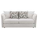 Yolanda - Loveseat With 4 Pillows - Beige Chenille
