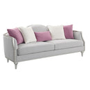 Kasa - Sofa With 5 Pillows - Beige Linen & Champagne