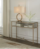 Cloverty - Sofa Table - Aged Gold Finish