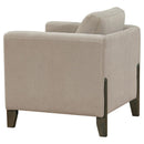 Islington - Fabric Upholstered Panel Arm Accent Chair - Taupe