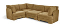 Hammond - Velvet Performance Fabric Upholstered 4 Piece Sectional