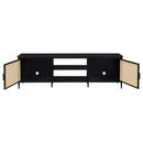 Amherst - 70" 2-Door Metal TV Stand Media Console - Black