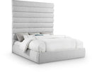Adam - Linen Fabric Bed With 89" Headboard
