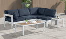 Nizuc - Outdoor Patio 4 Piece Modular Sectional With White Frame