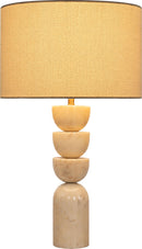 Opus - Linen Textured Fabric And Brass Table Lamp