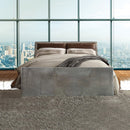 Brancaster - Queen Bed - Retro Brown Top Grain Leather & Aluminum