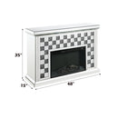 Noralie - Fireplace - Faux Diamonds & Mirrored