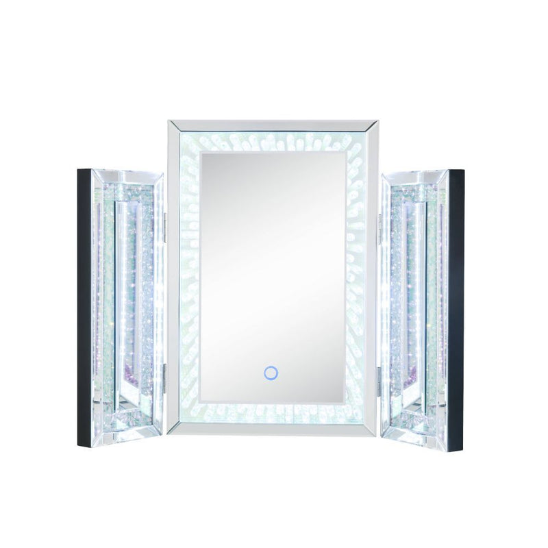 Nysa - Accent Mirror With LED - Mirrored & Faux Crystals